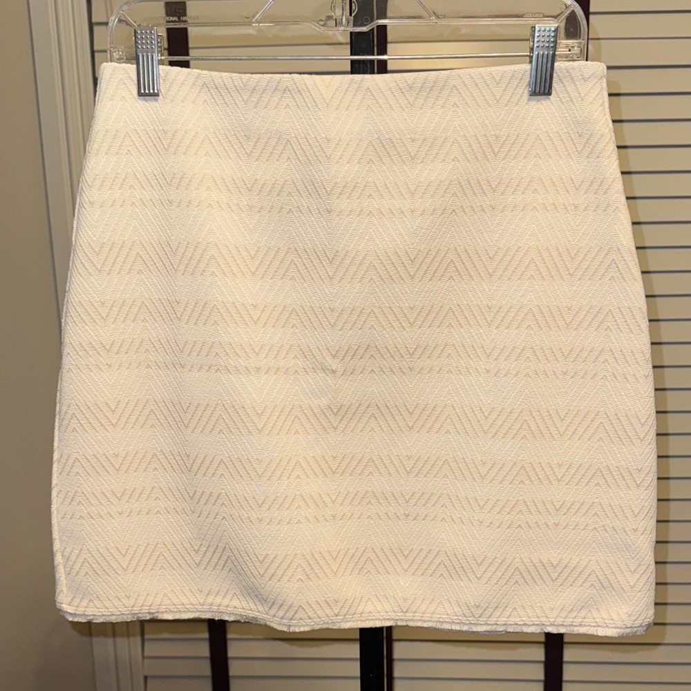 Loft Chic Cream Mini Skirt - Size S